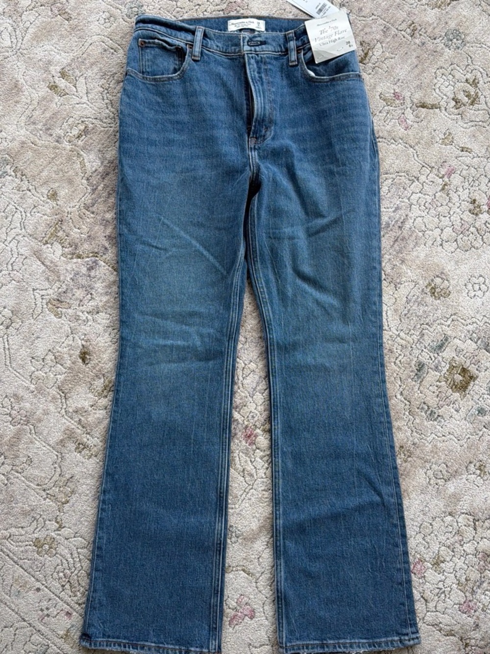 Abercrombie & Fitch Women's Flared Blue Denim Jeans